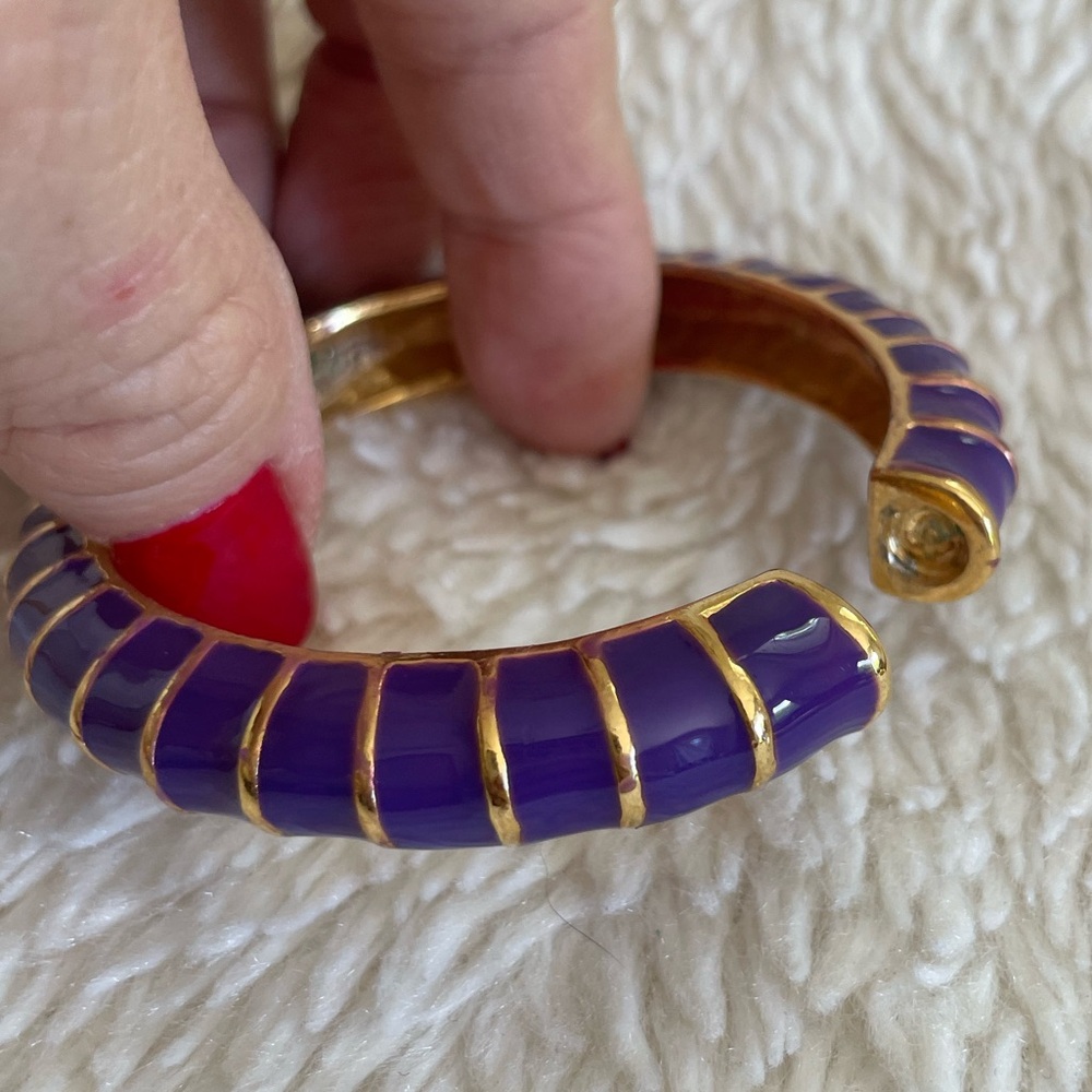 Chic Purple and Gold Women's Bracelet